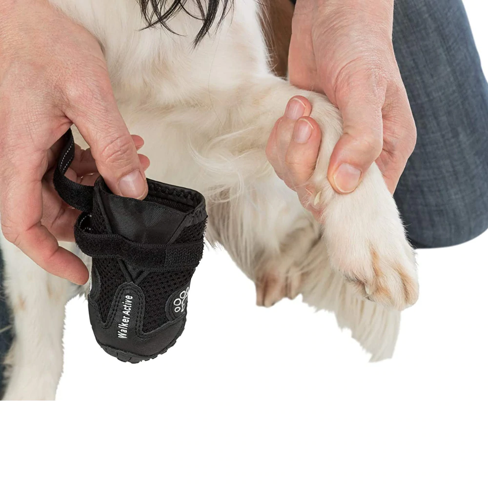 Trixie Walker Active Protective Boots for Dogs (Black,Set of 2) image 3