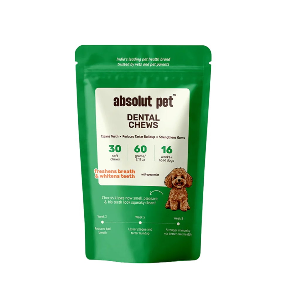 Absolut Pet Oral Care Plaque & Tartar Remover Chews Dog Supplements
