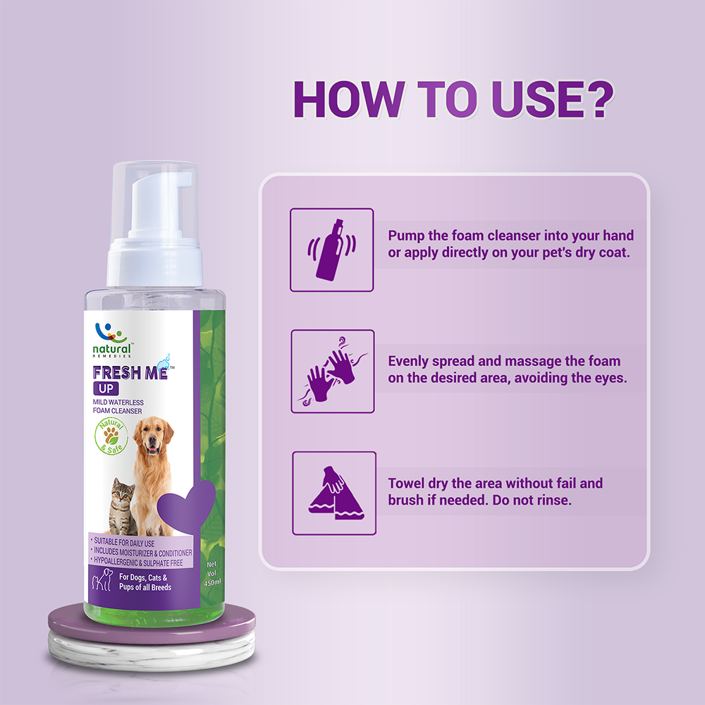 Natural Remedies Fresh Me Up Waterless Dry Shampoo for Dogs and Cats image 5