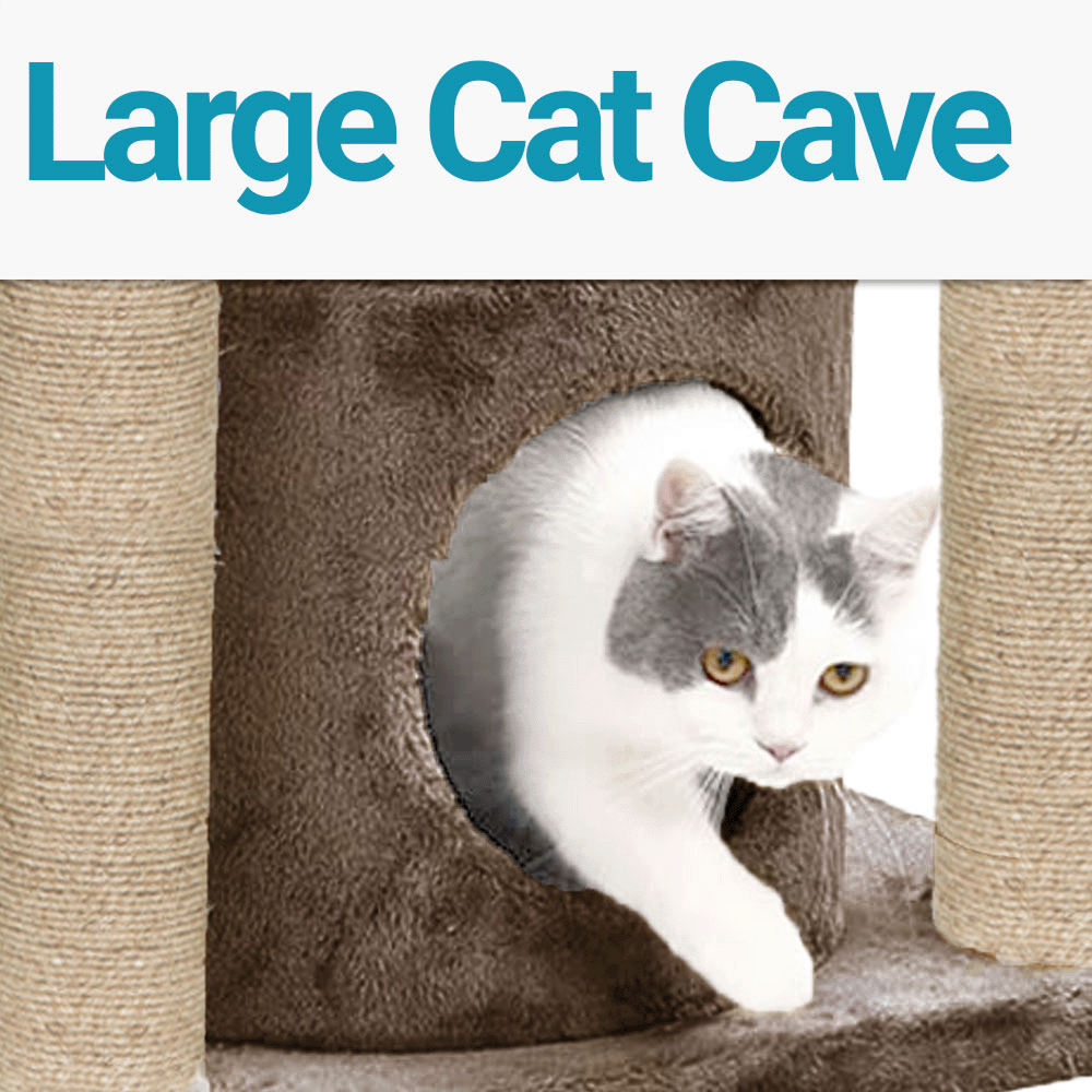 Furrlovers Cat Tree with Condo, Top Perch & Jute Rope Scratching Posts image 5