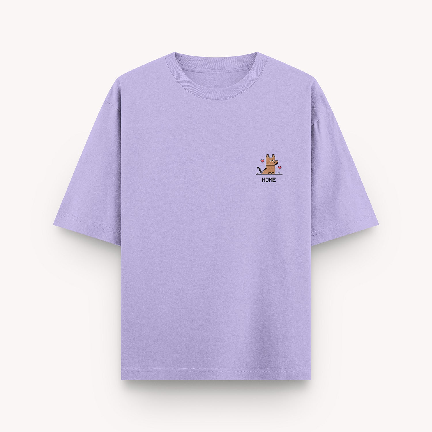 thePack Indie Merch Home Oversized T Shirt for Men and Women (Lavender)