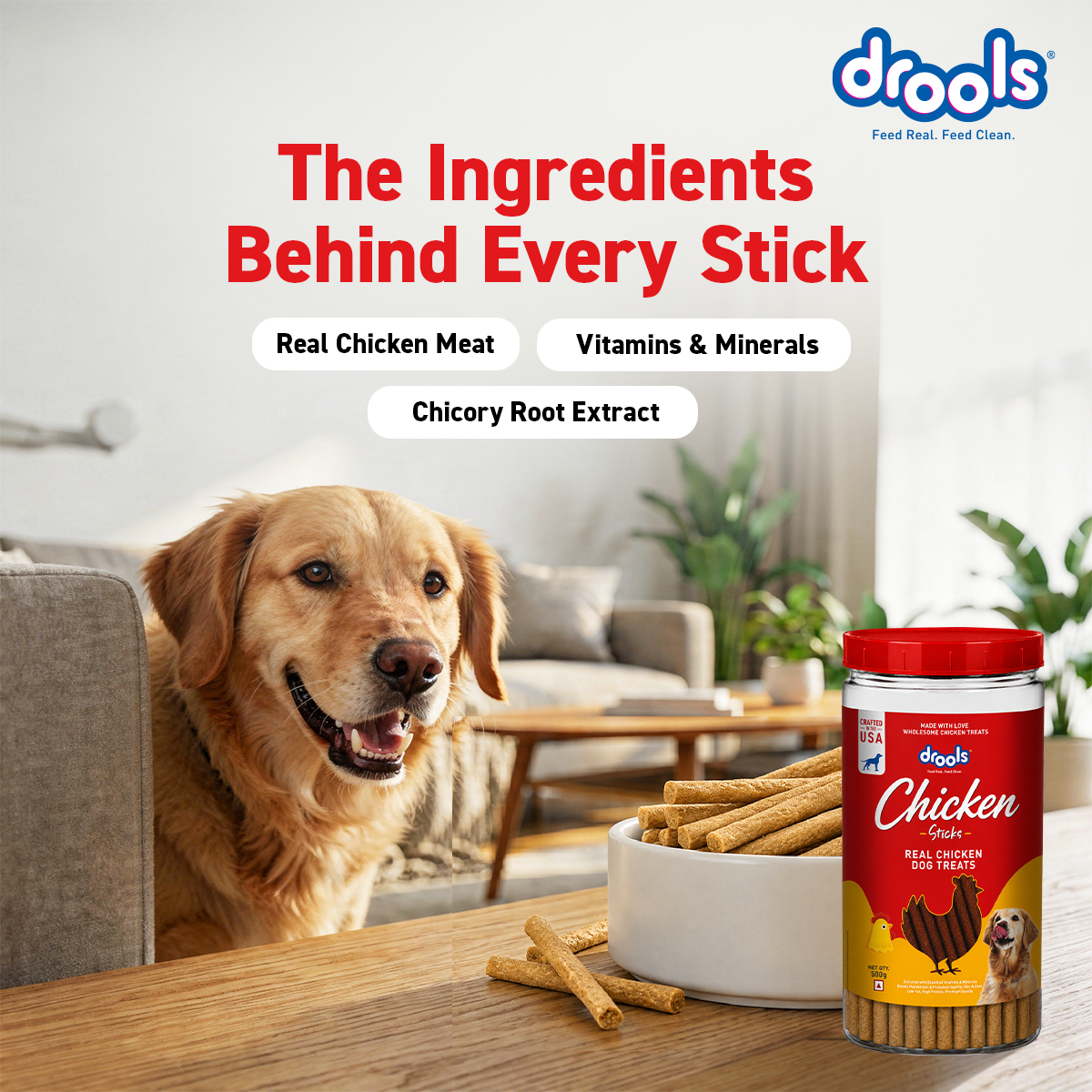 Drools Real Chicken Flavour Sticks Treat for Dogs image 6