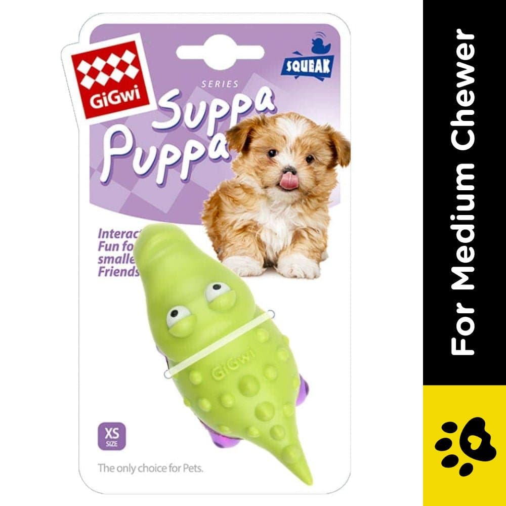 GiGwi Suppa Puppa Alligator Toy for Dogs (Green/Purple) image 2