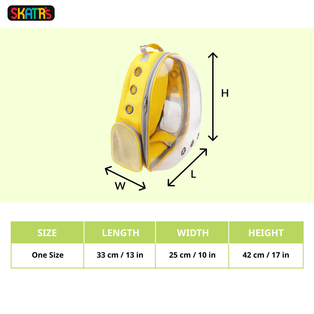 Skatrs Astronaut Space Capsule Carrier Backpack for Cats (Yellow) image 3
