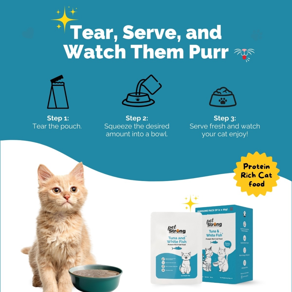 PetStrong Tuna and White Fish & Mackerel and Seaweed in Gravy Cat Wet Food Combo image 7