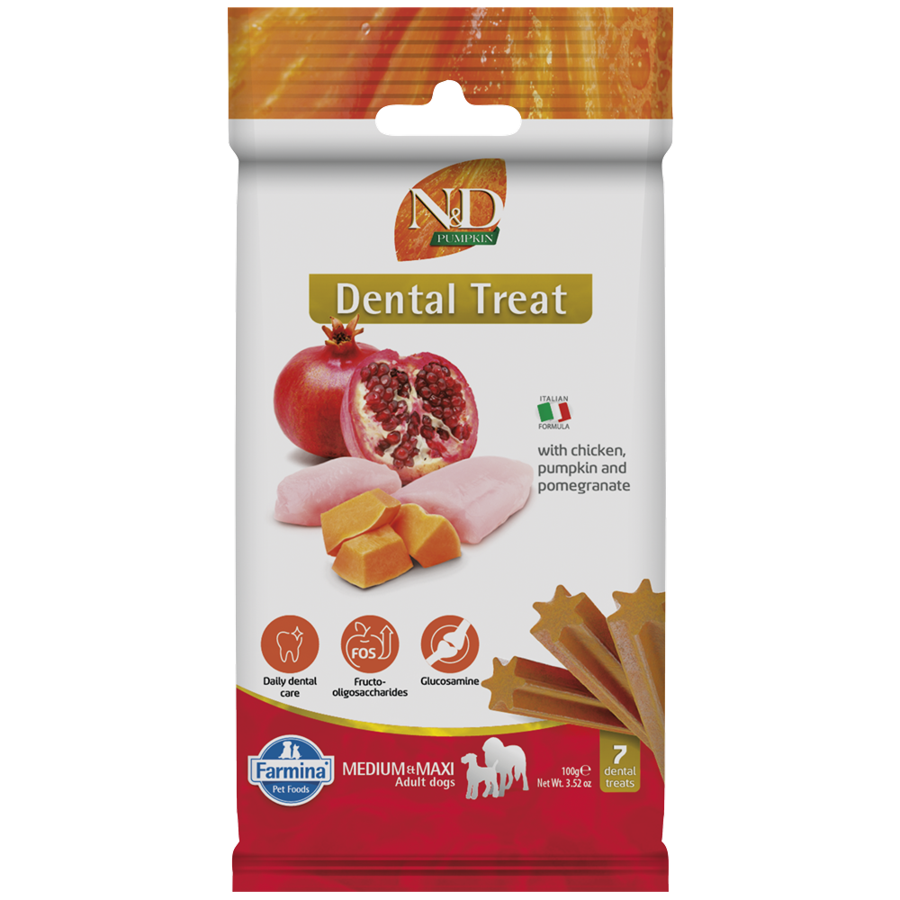 Farmina N&D Pumpkin Chicken & Pomegranate Adult Medium Maxi Dog Treats