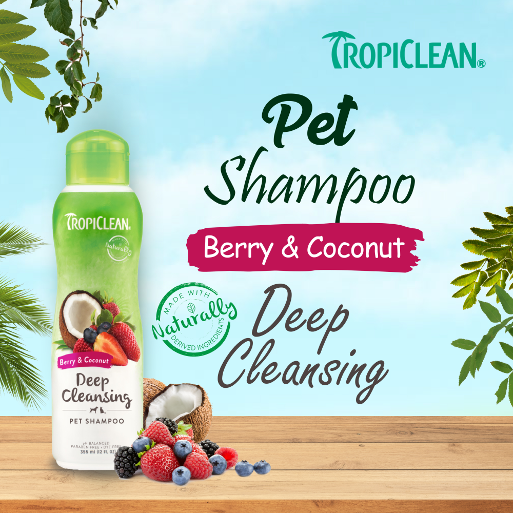 Tropiclean Berry and Coconut Deep Cleaning Shampoo for Dogs and Cats image 8