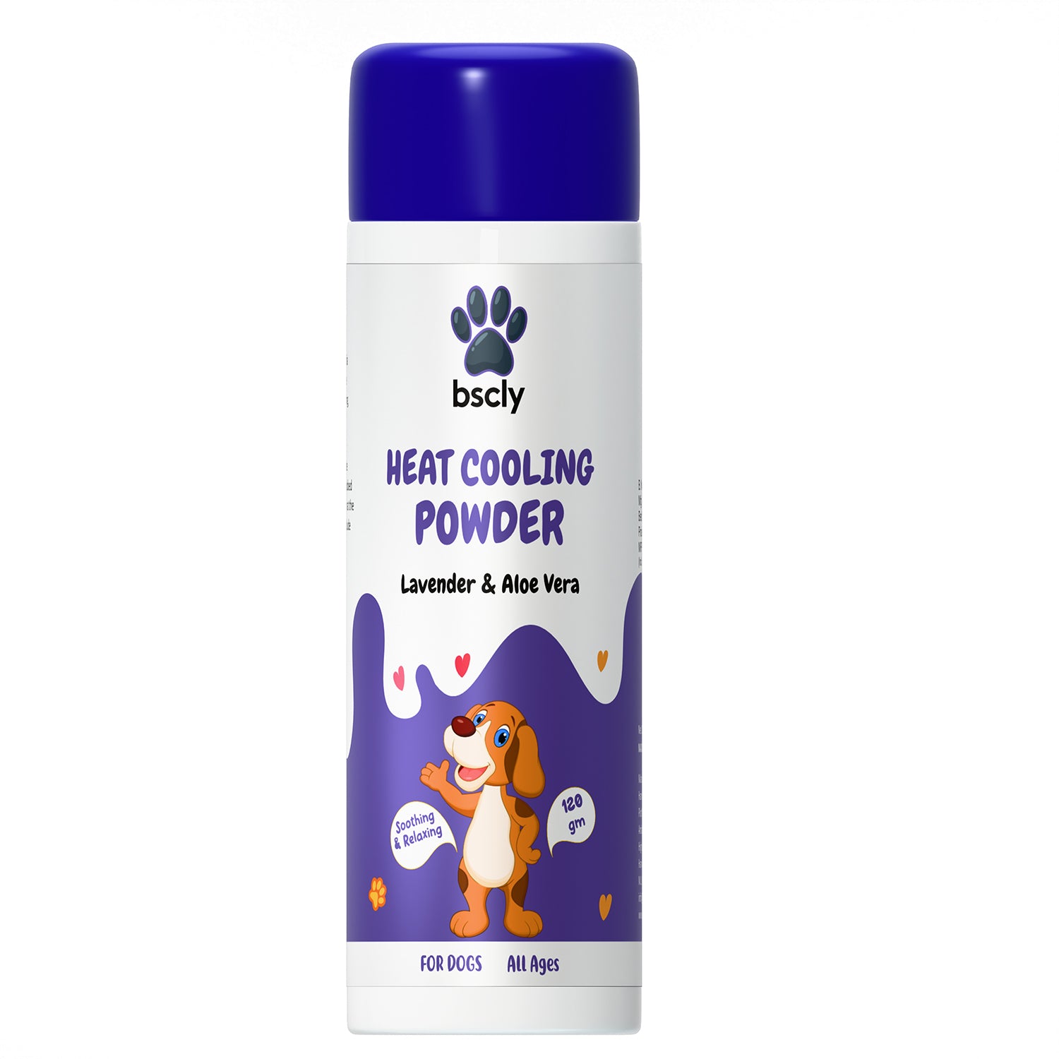 Bscly Lavender & Aloe Vera Heat Cooling Powder for Dogs