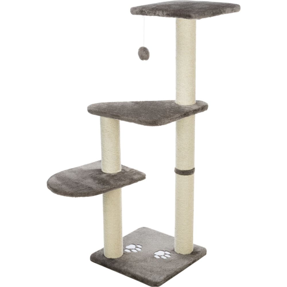 Trixie Altea Scratching Wave on Post with Paw Print for Cats (White/Grey) image 2