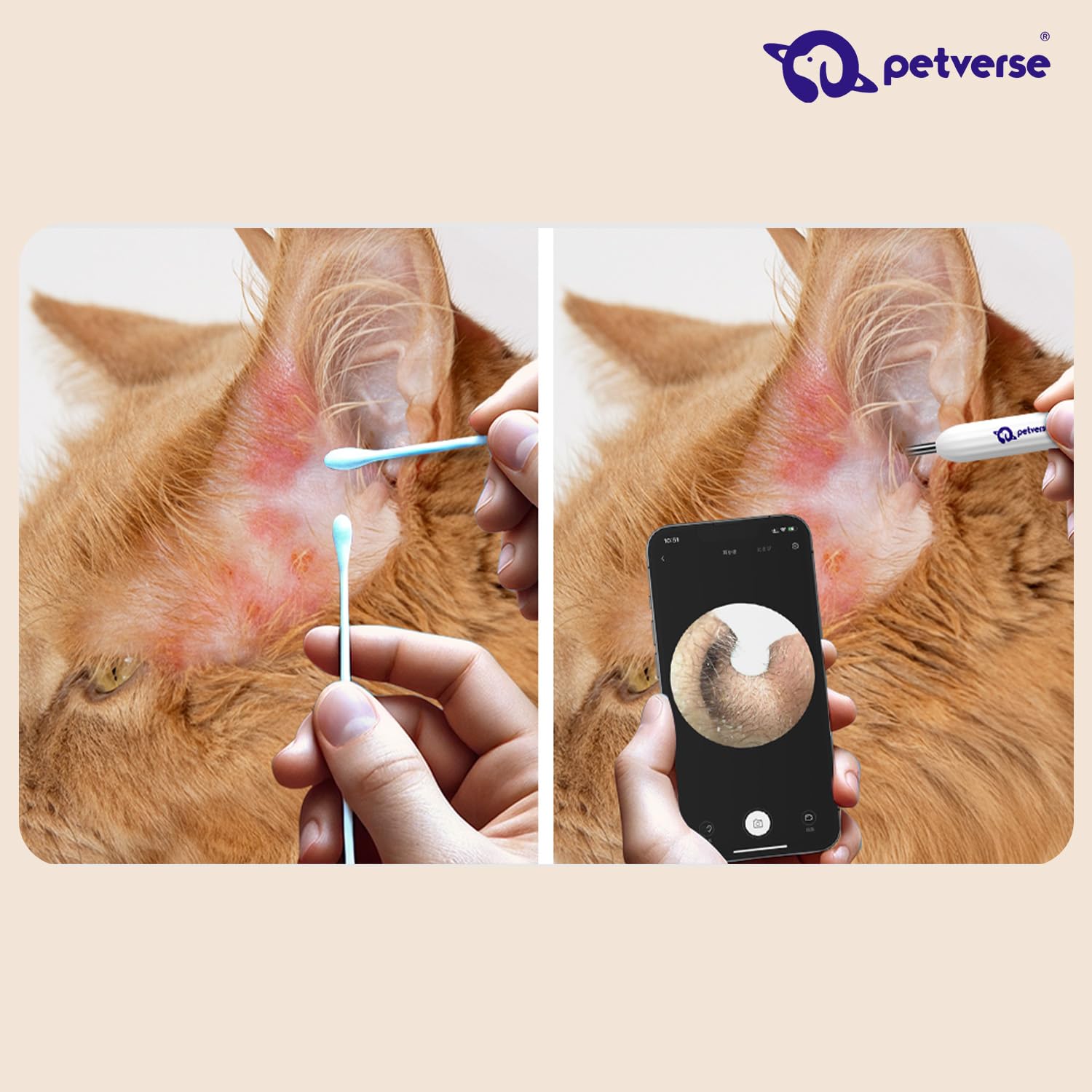 Petverse Smart Visual Pet Ear Cleaner with Camera for Dogs & Cats image 5