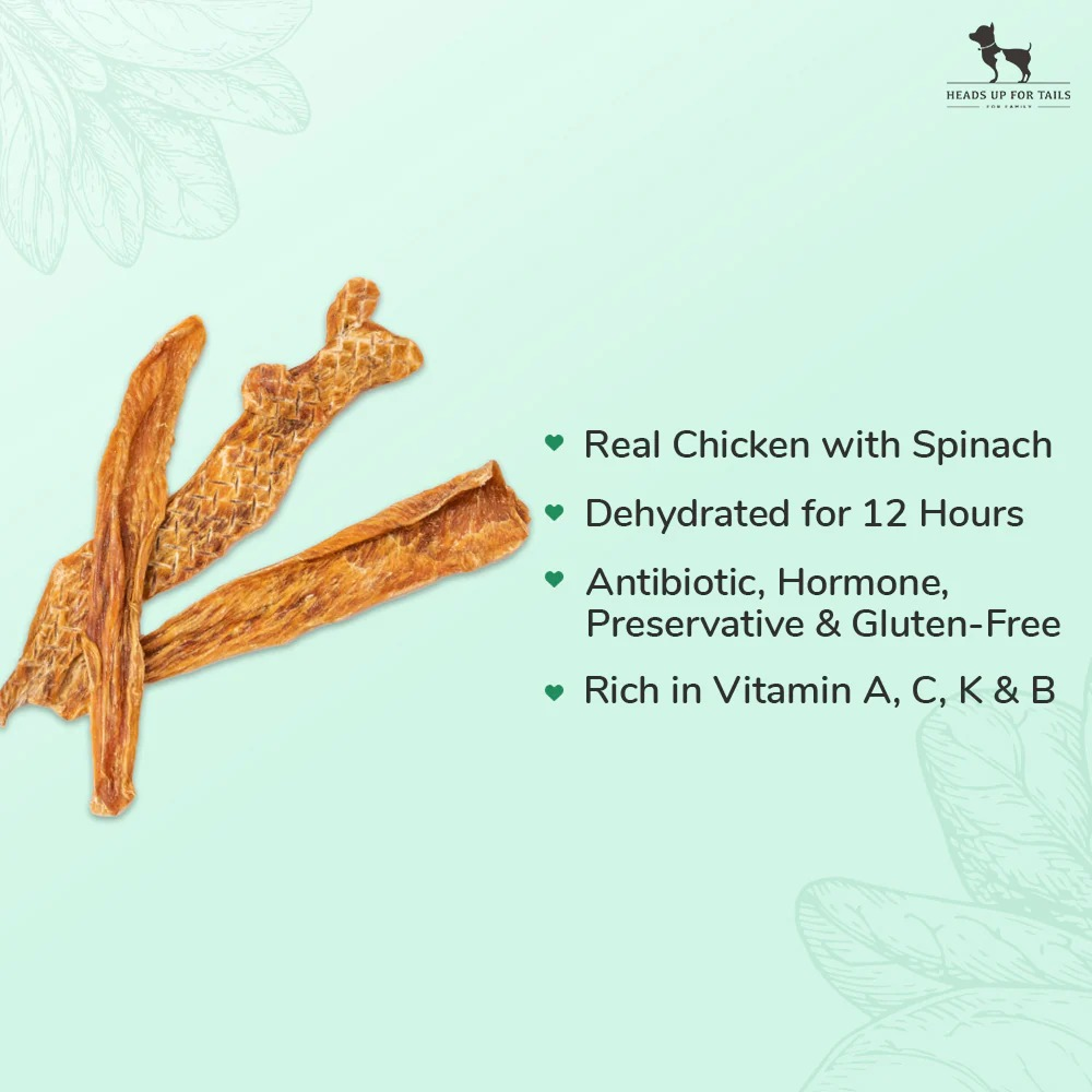 HUFT Sara's Doggie Grain Free Chicken with Spinach Jerky Dog Treats image 3