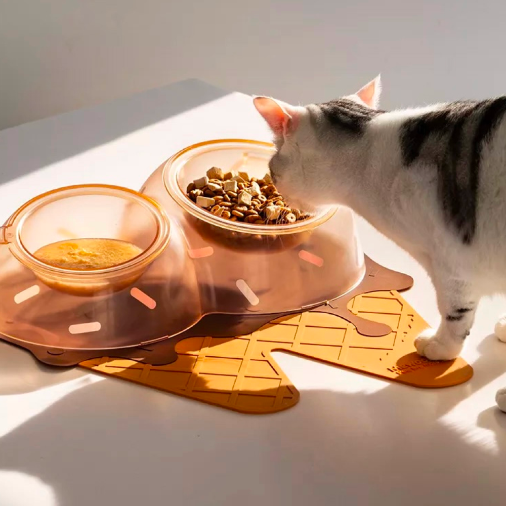 Talking Dog Club Kiwi Ice Cream Bowl for Cats (Green) image 6