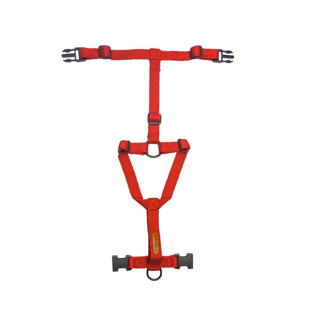 PetWale Cotton Adjustable H Harness for Dogs (Red) image 2