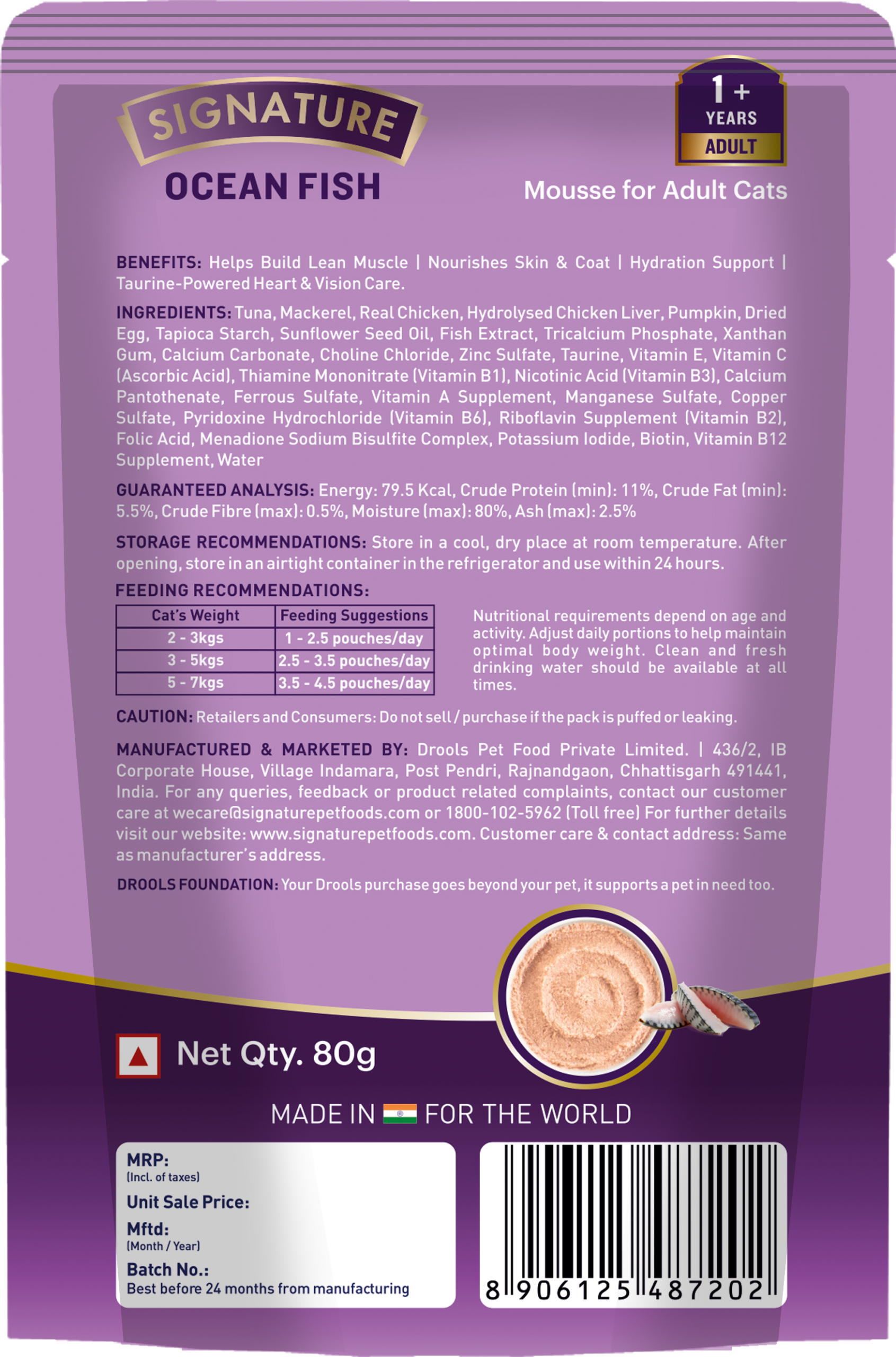 Signature Grain Zero Ocean Fish Mousse Adult Cat Wet Food image 9