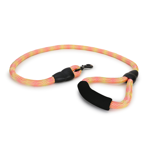Basil Rope Leash for Dogs (Yellow & Pink) image 3