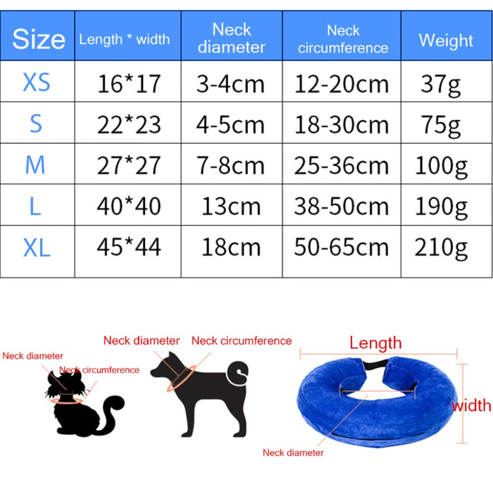 QPets Inflatable E Collar for Dogs and Cats (Blue) image 5
