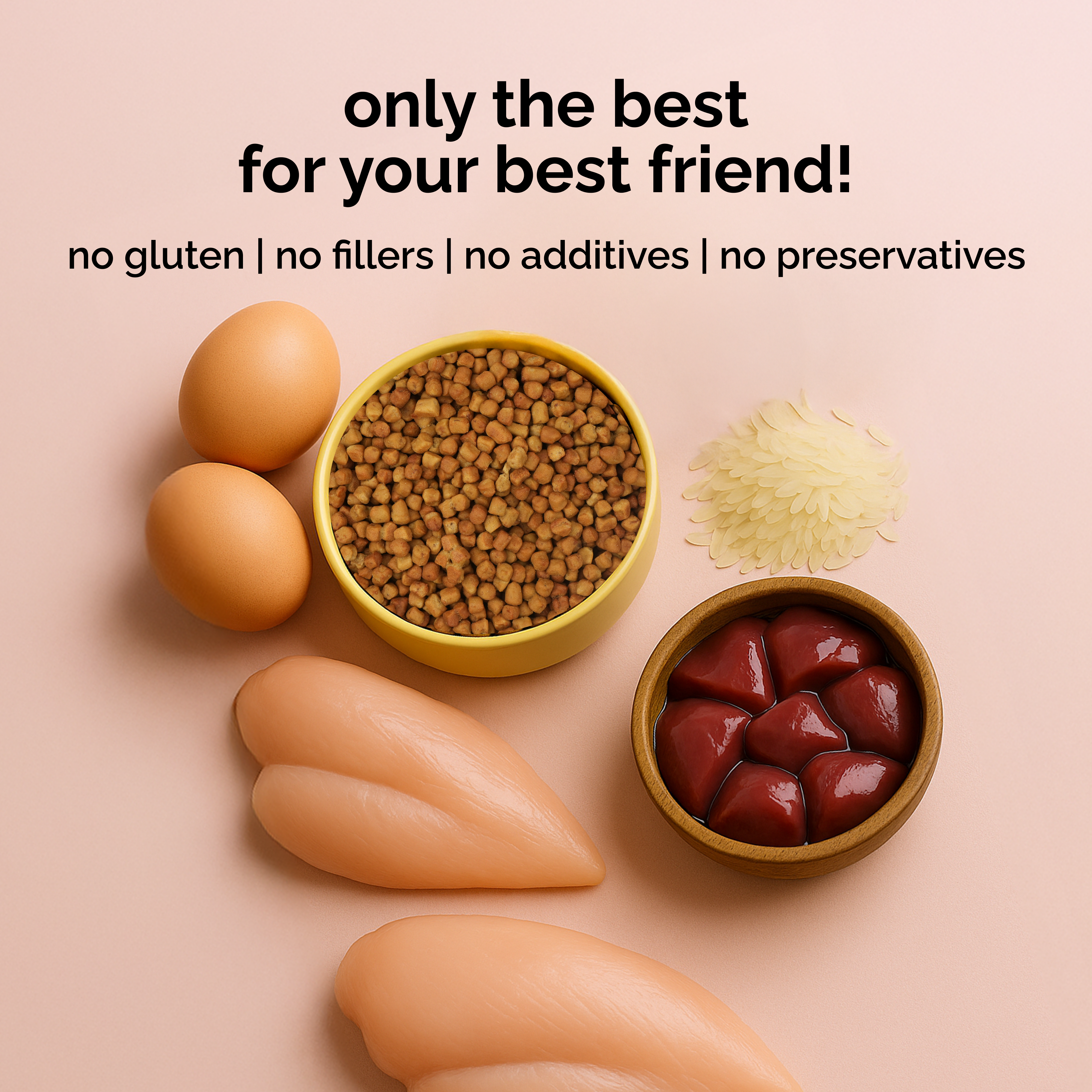 Henlo Baked Chicken & Liver Adult and Puppy Dog Dry Food | 100% human grade ingredients image 5