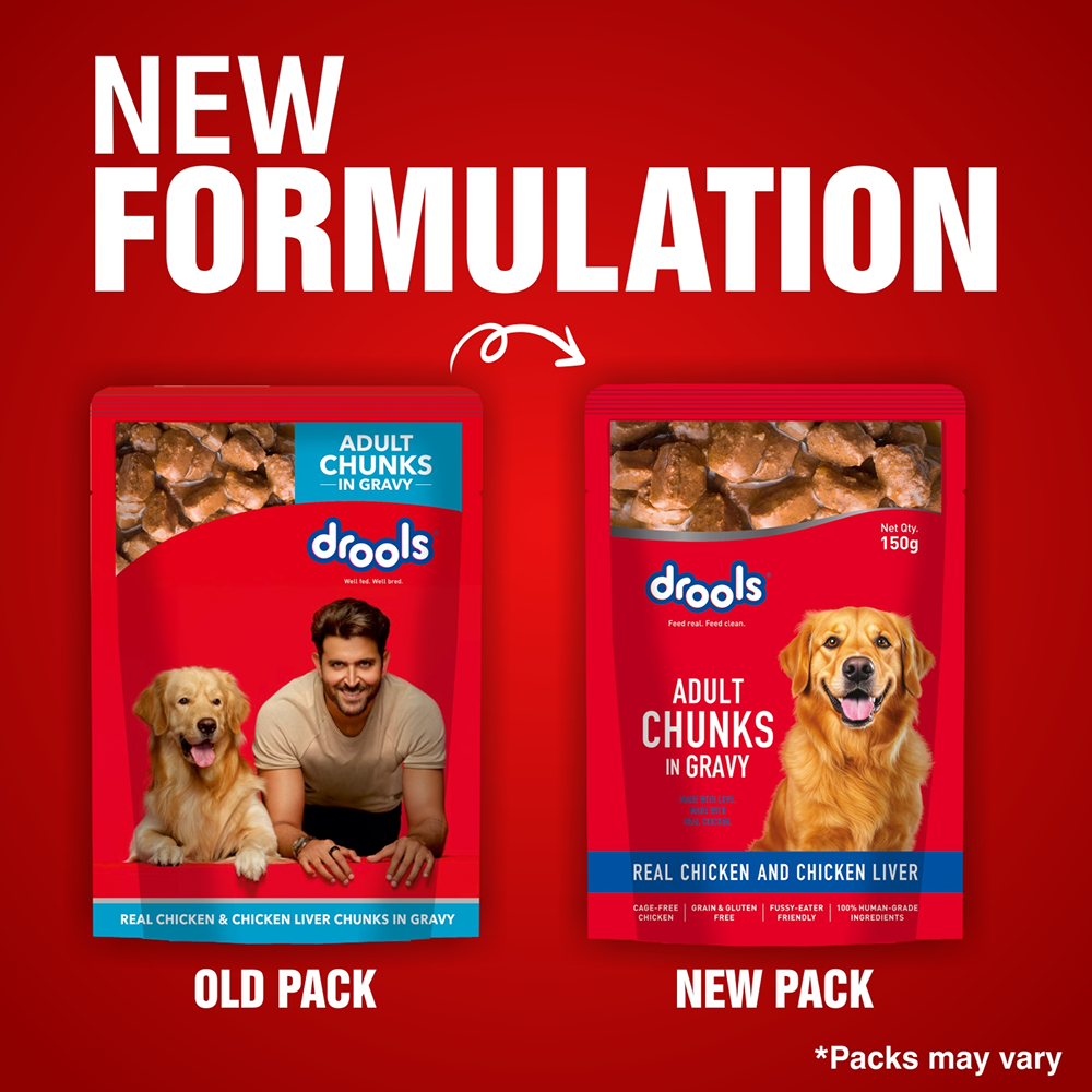 Drools Real Chicken & Chicken Liver Chunks in Gravy Adult Dog Wet Food image 9