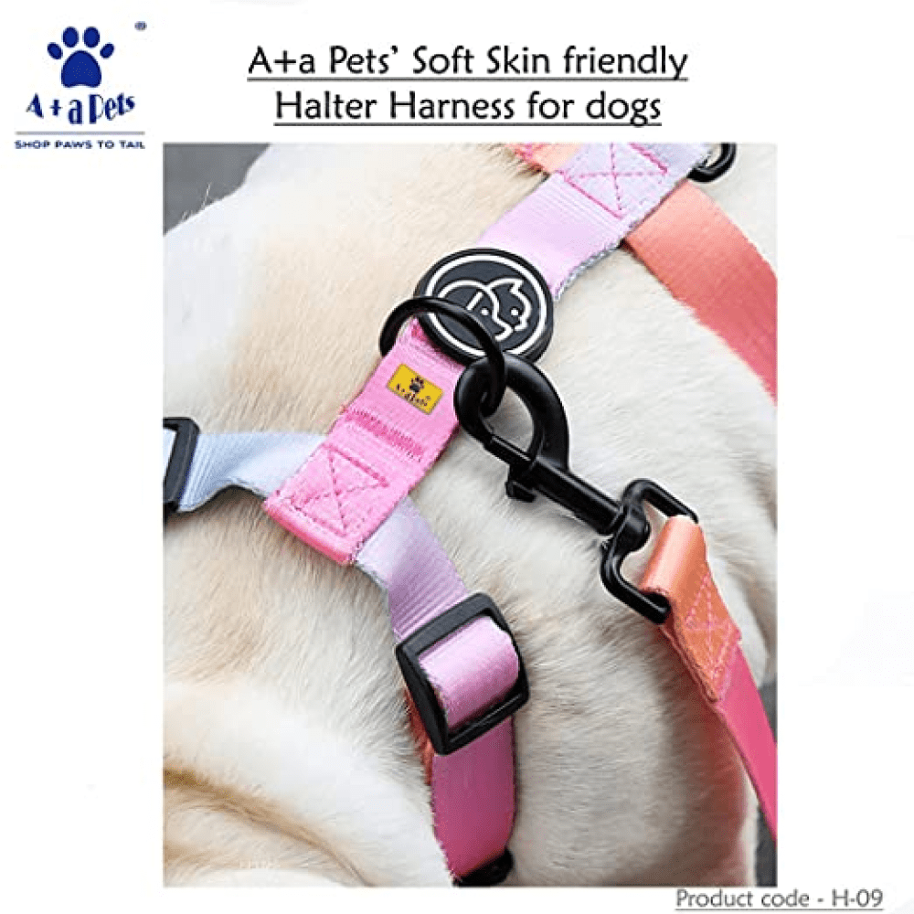 A Plus A Pets Skin Friendly Gradient Design Harness for Dogs and Cats (Pink) image 4