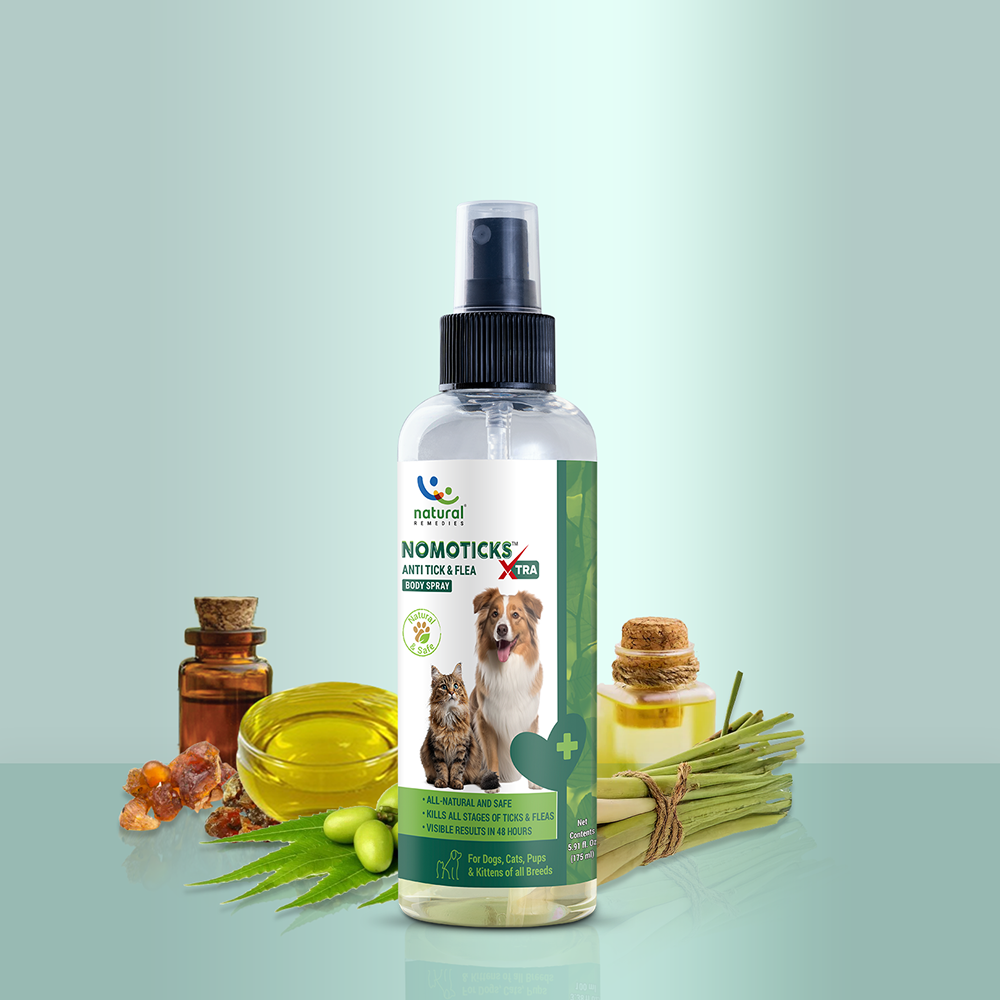 Natural Remedies Nomo Ticks Xtra Body Spray for Dogs and Cats image 1