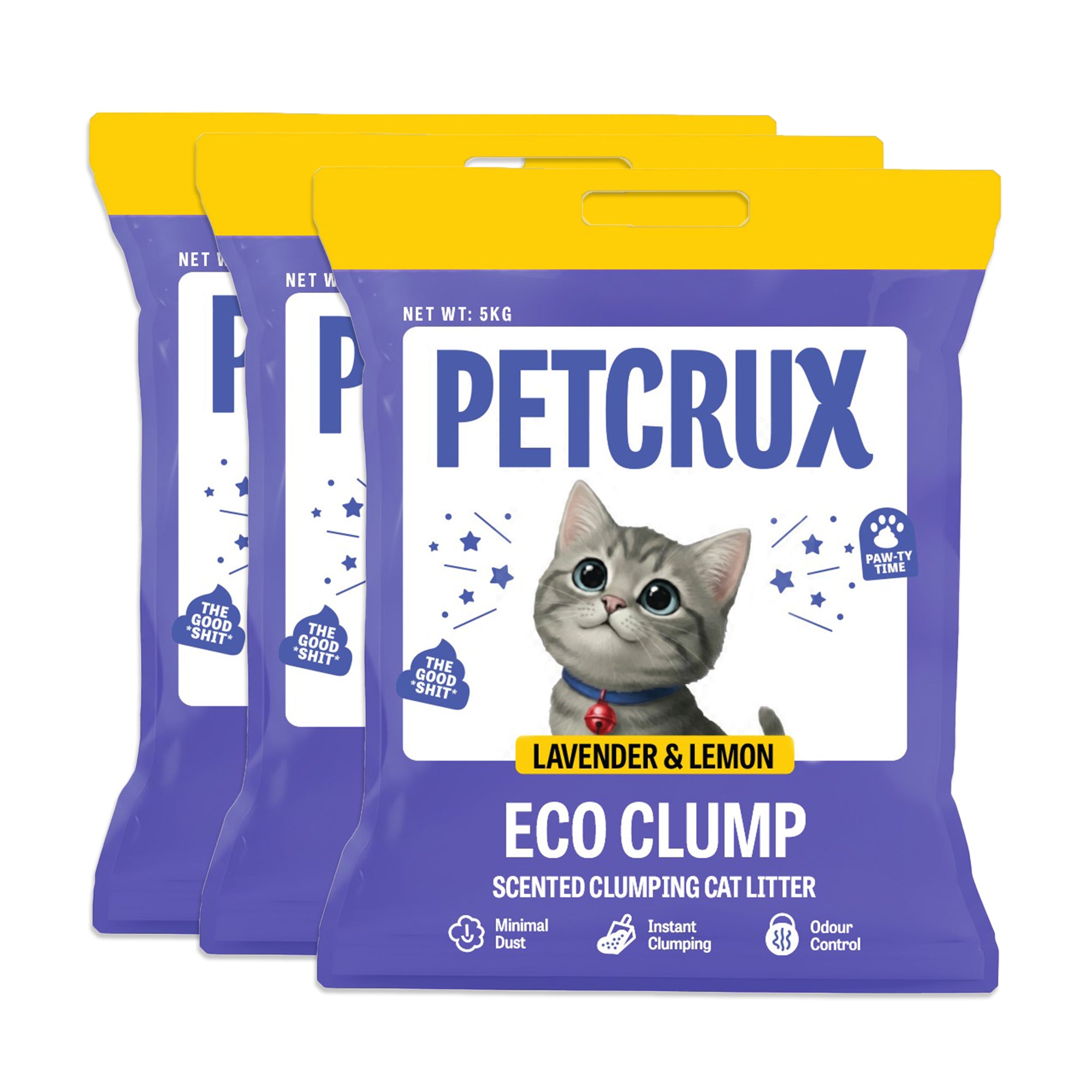 Petcrux Lavender & Lemon Scented Eco Clumping Cat Litter image 2