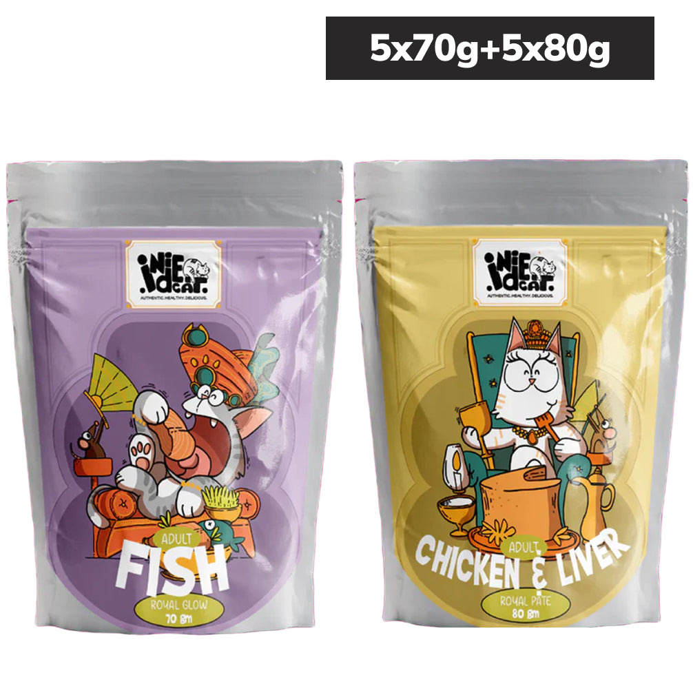 IndieCat Royal Glow Mackerel Fish and Chicken & Liver Combo Adult Cat Wet Food