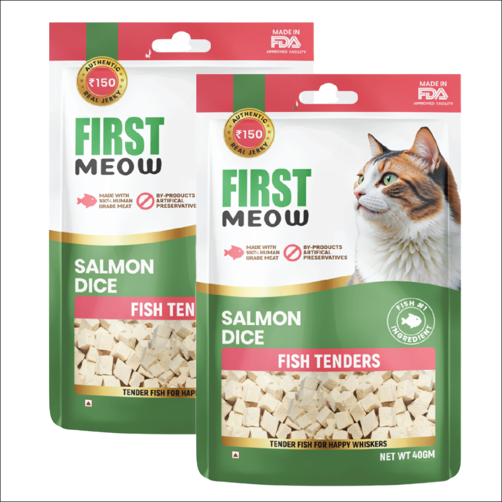First Meow Salmon Dice Cat Treat image 2