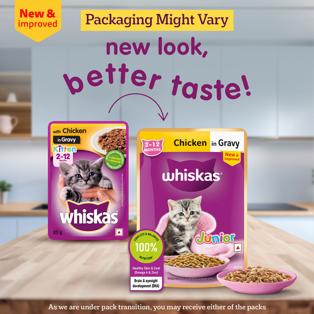 Whiskas Chicken in Gravy Meal Kitten Wet Food