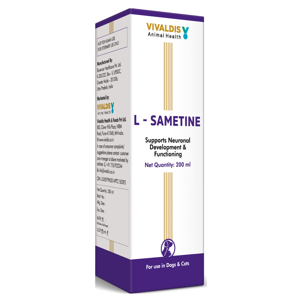Vivaldis L Sametine Syrup for Dogs and Cats (200ml) image 2