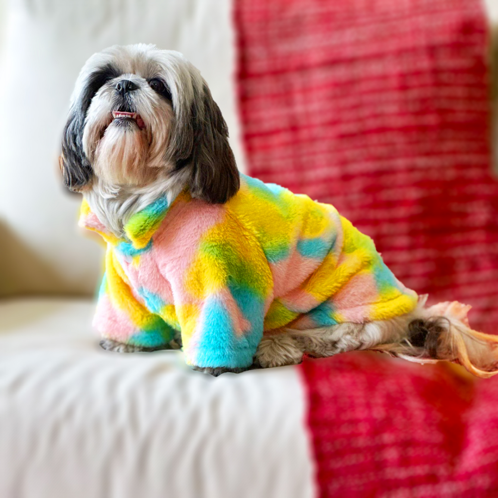 Dogobow Fur Jacket for Dogs and Cats (Rainbow) (Get a Bow Free) image 5