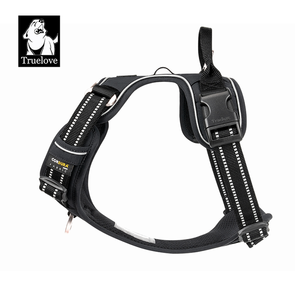 Truelove No Pull Cordura Harness with 3M Reflective Material for Dogs (Black) image 5