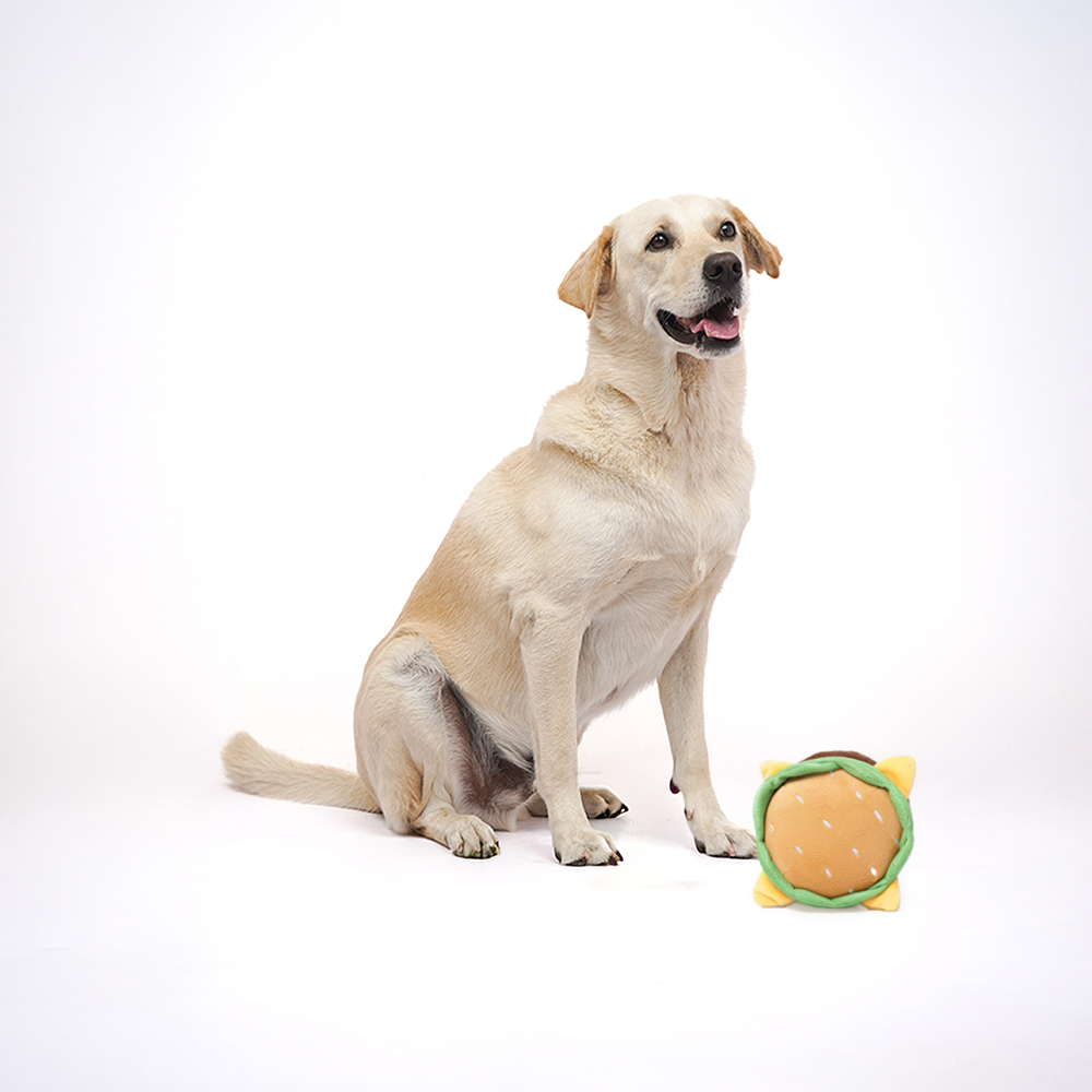 Skatrs Burger Plush Toy for Dogs image 3