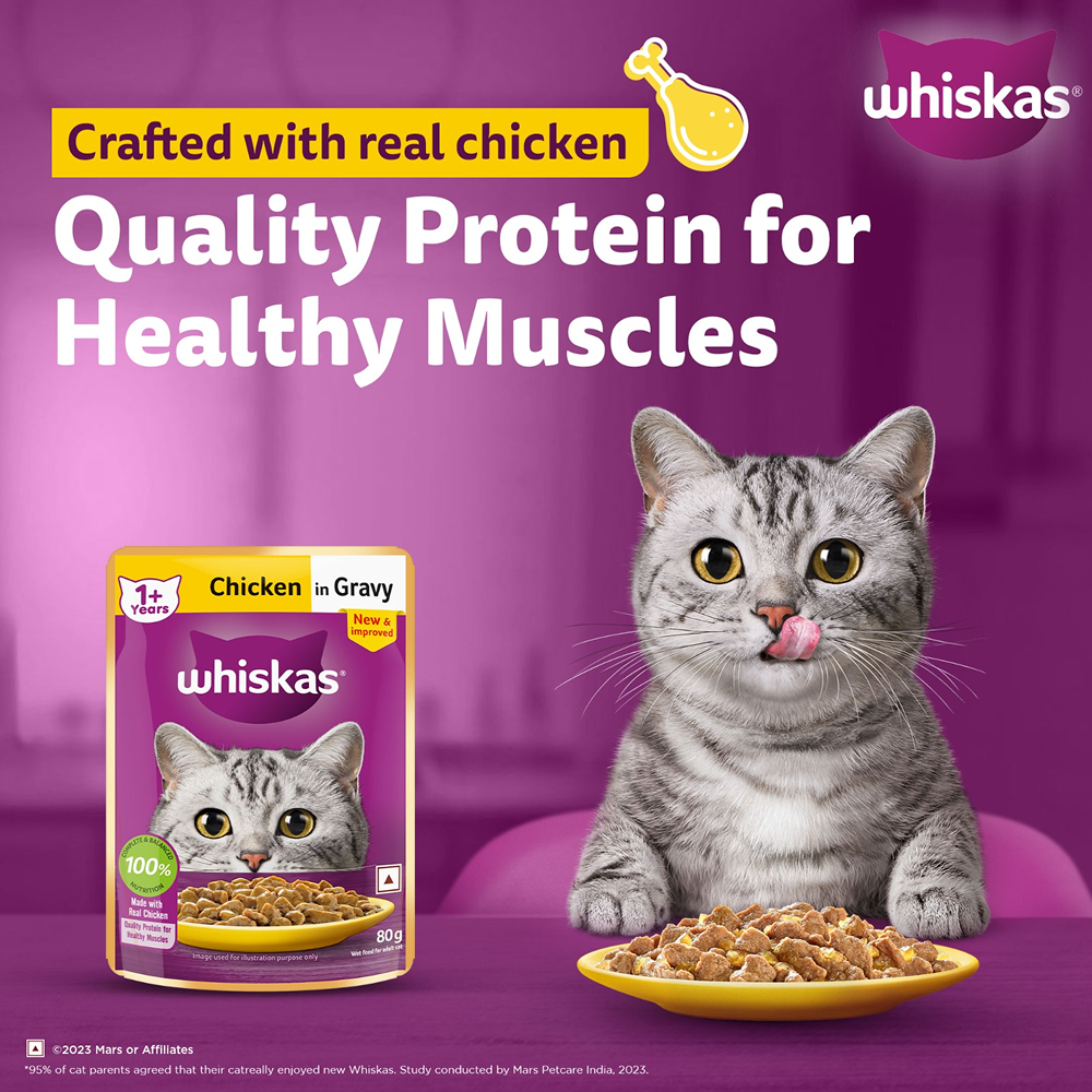 Whiskas Chicken Gravy Adult Cat Wet Food image 6