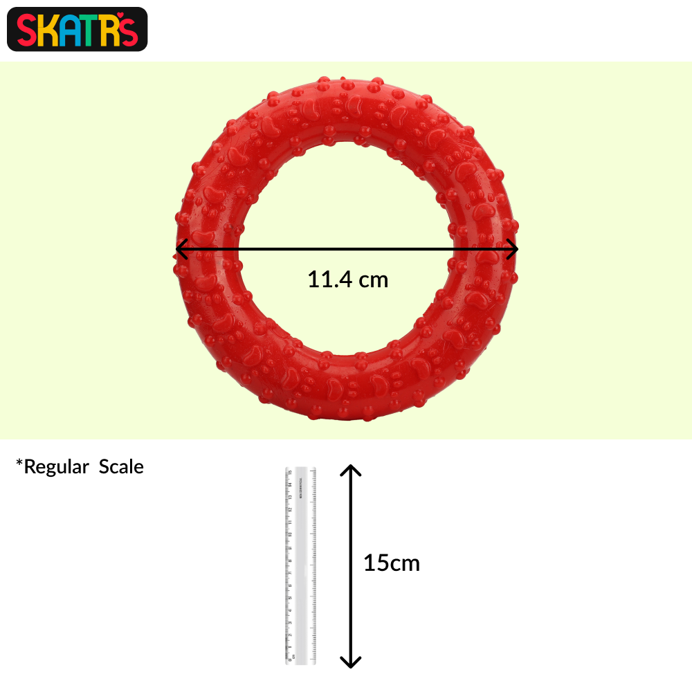 Skatrs Rubber Ring Toy for Dogs (Red) image 2
