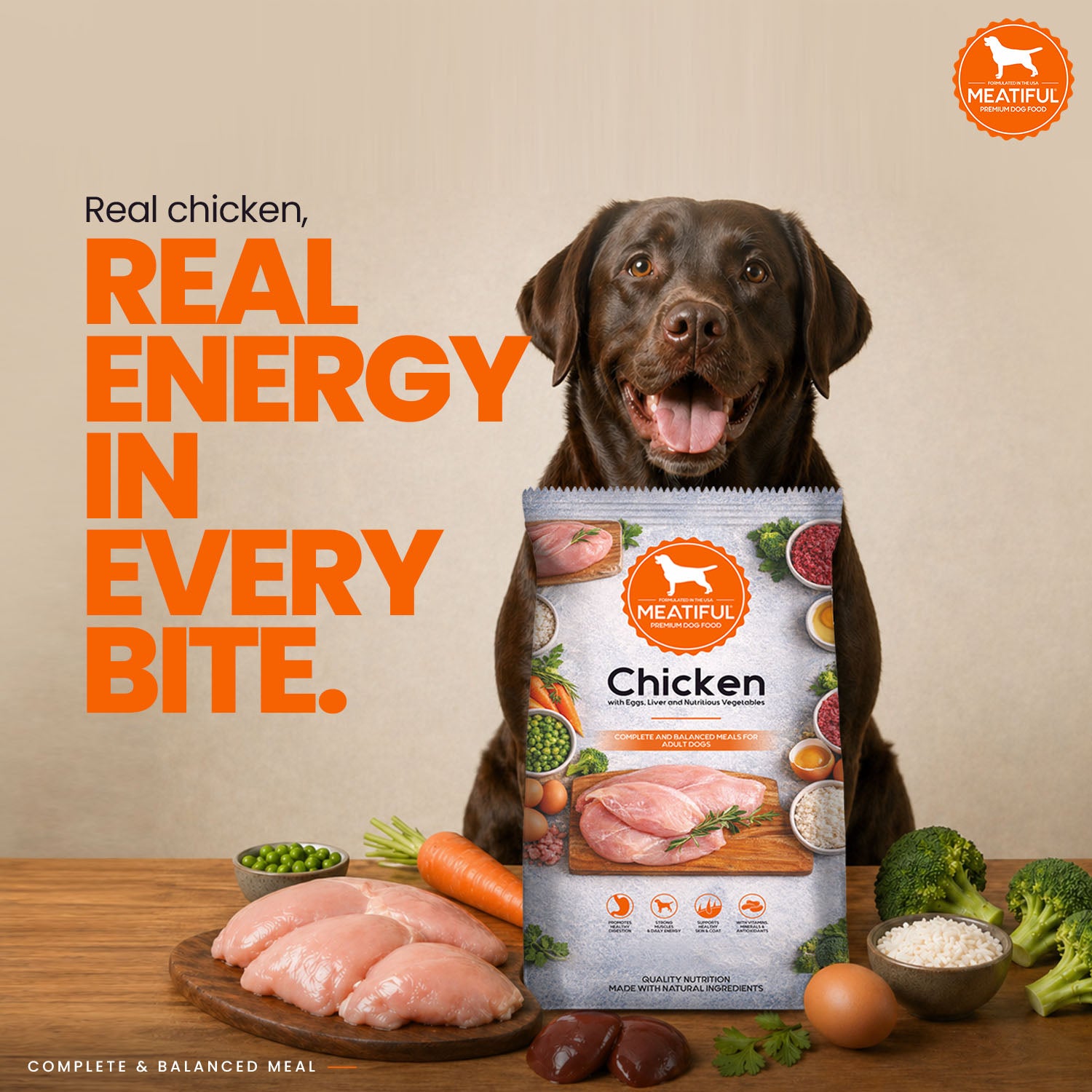 Meatiful Premium Chicken Adult Dog Dry Food image 7