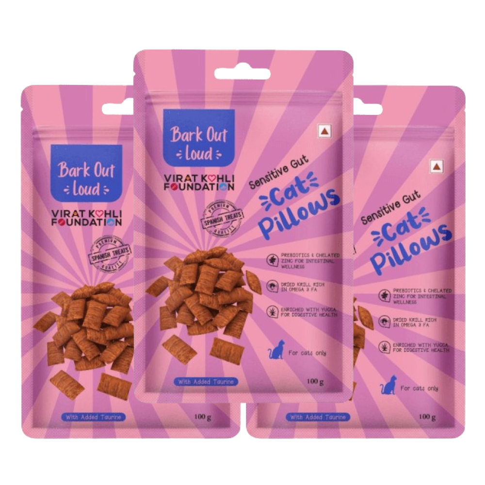 Bark Out Loud by Vivaldis Pillows for Sensitive Gut & Hairball Control Cat Treats Combo image 9