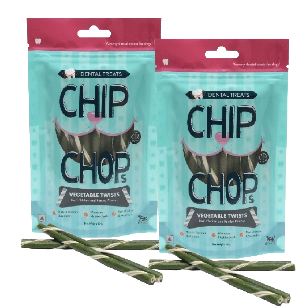 Chip Chops Vegetable Twists Real Chicken and Parsley Flavoured Dog Treats image 8