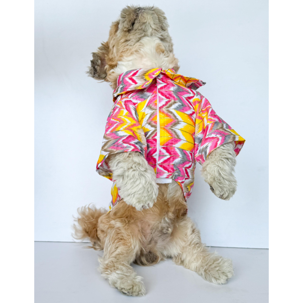 Pawgypets Zig Zag Kurta for Dogs and Cats (Pink) image 2