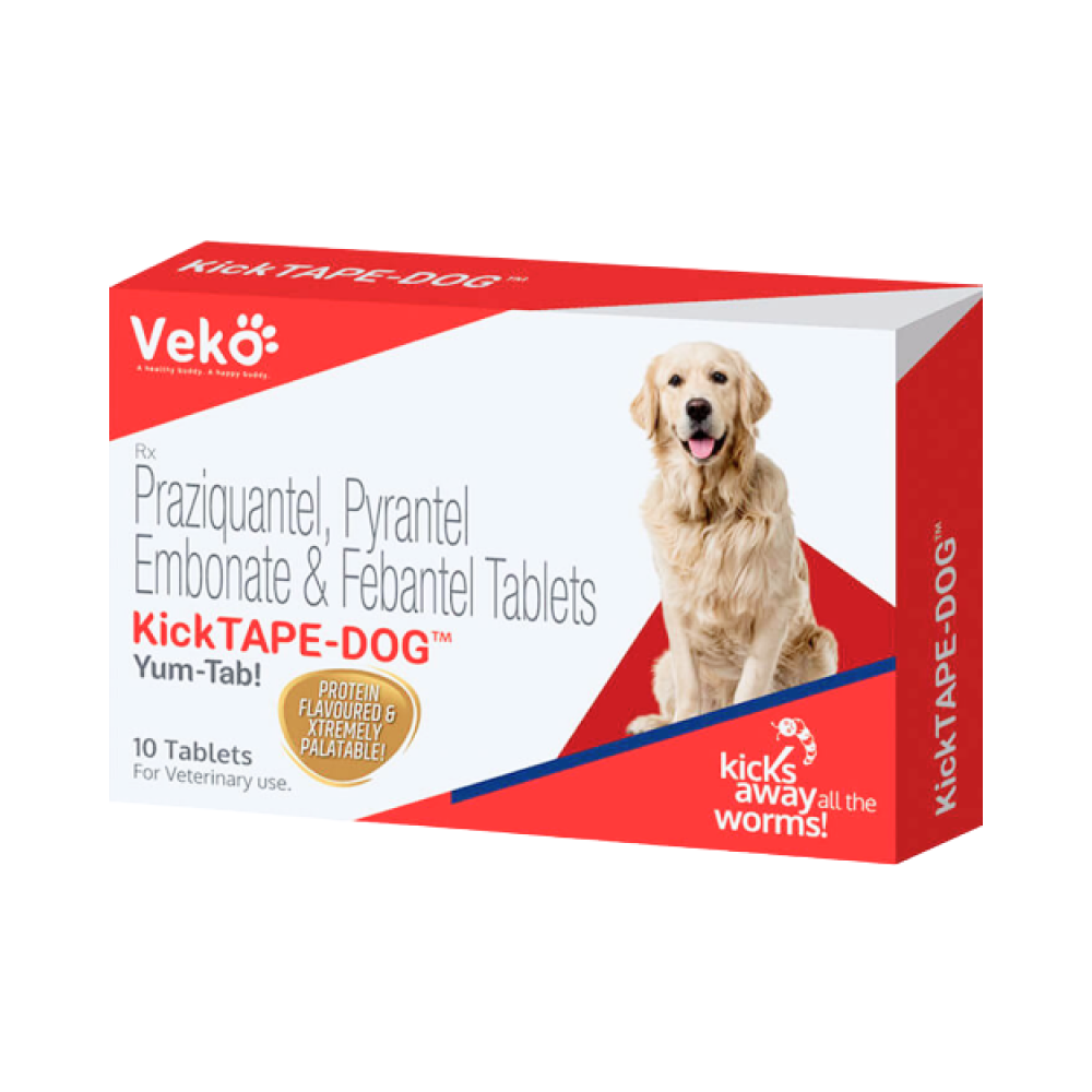 Veko Kicktape Dog Deworming Tablet (pack of 10 tablets) image 2
