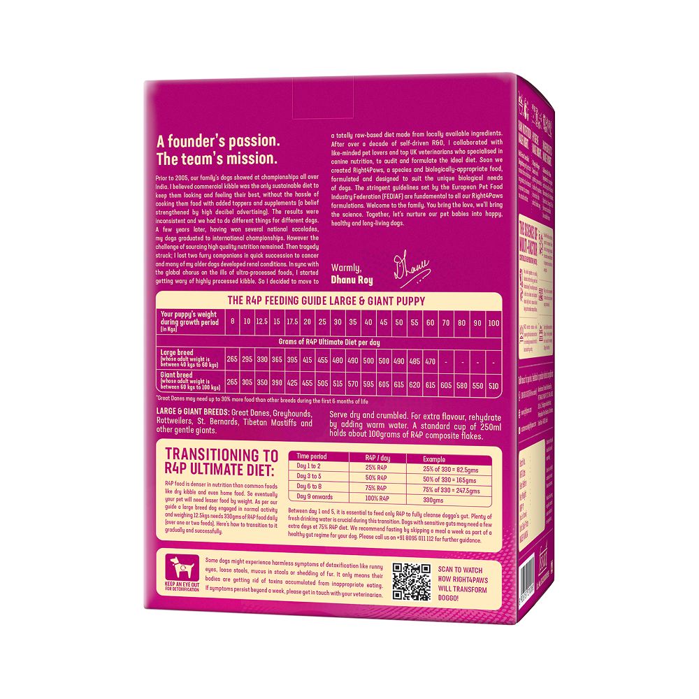 Right4Paws Ultimate Diet Large & Giant Puppy Dog Dry Food image 7