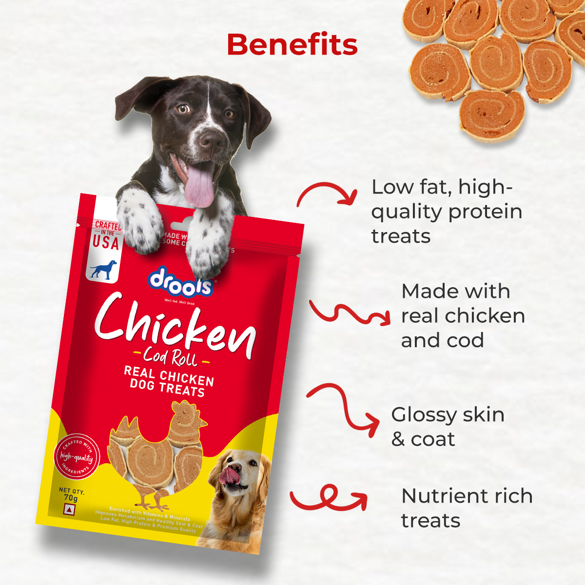 Drools Chicken Cod Roll Dog Treats image 6