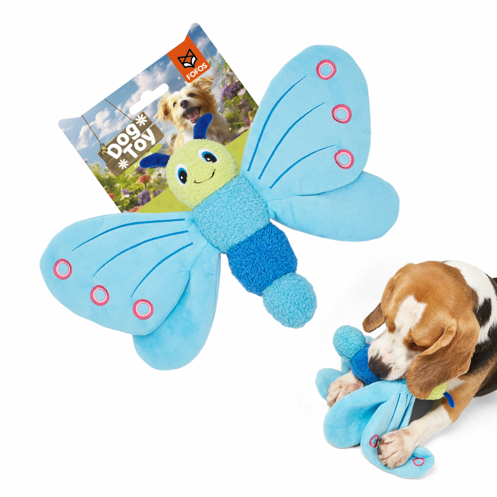 Barkbutler x Fofos Jumbo Butterfly Plush Toy for Dogs (Blue) image 5