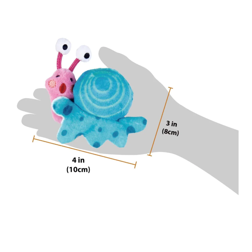 GiGwi Shinning Friends Snail with LED light and Catnip inside Toy for Cats image 2
