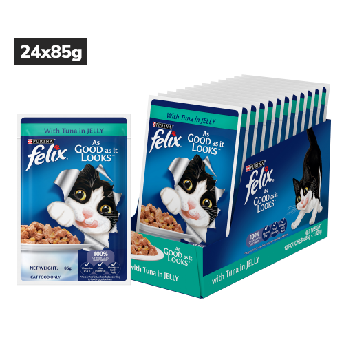 Purina Felix with Tuna in Jelly Adult Complete and Balanced Cat Wet Food