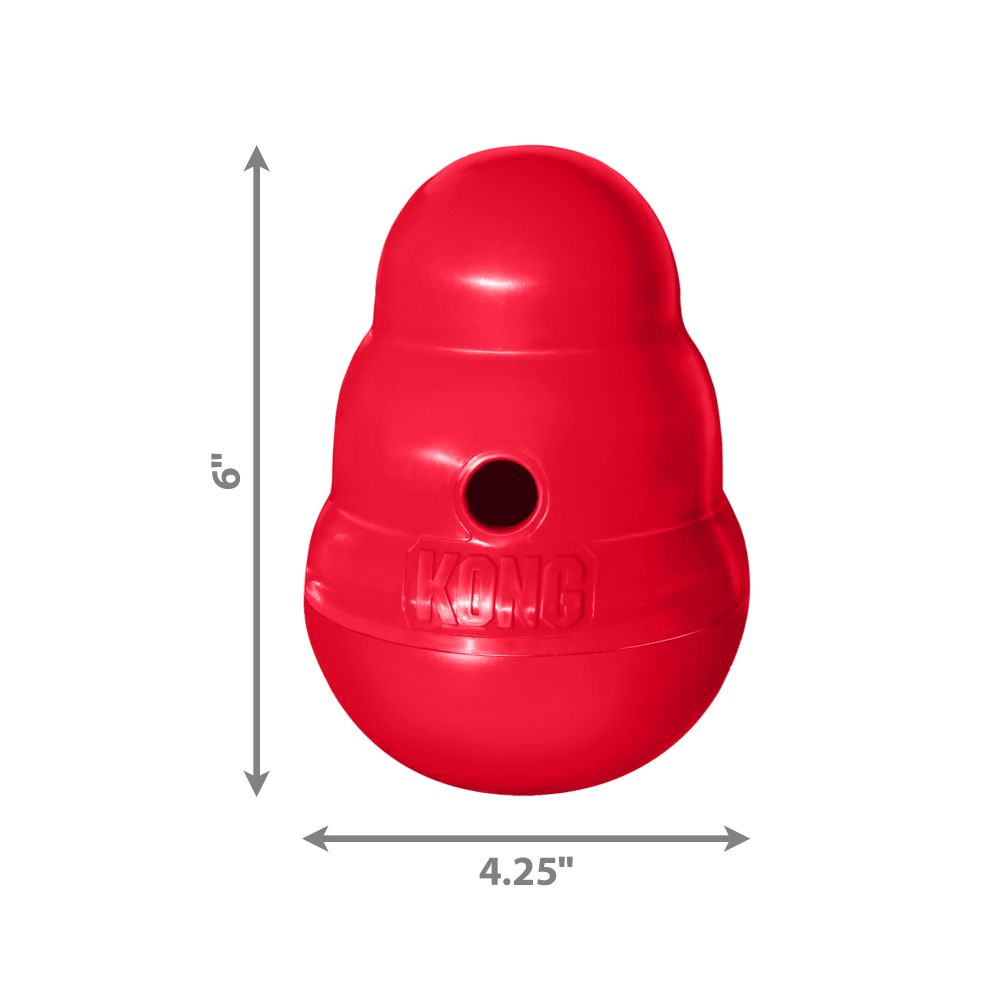 Kong Wobbler Toy for Dogs (Red) | For Aggressive Chewers image 3