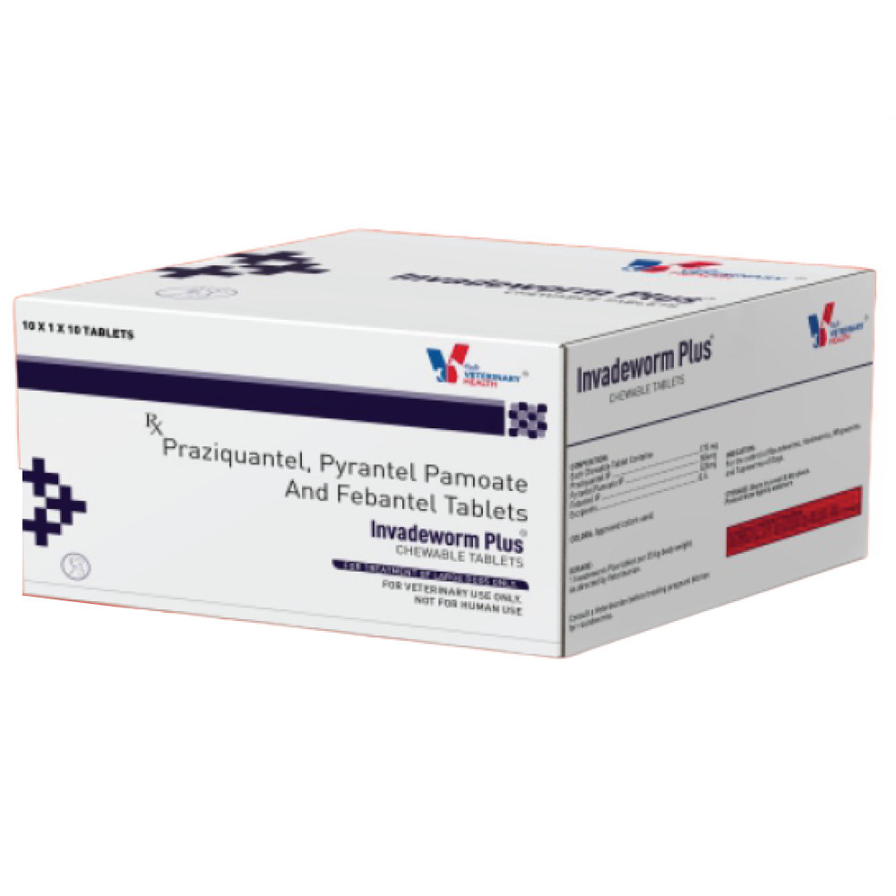 Drools Invadeworm Plus Dewormer Tablets for Dogs