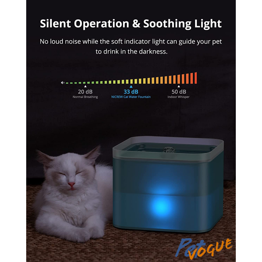 Pet Vogue Automatic Water Fountain with LED Light for Cats and Dogs (Blue) image 4