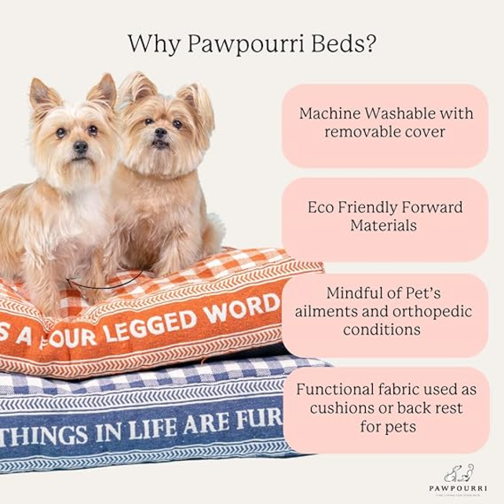 Pawpourri Ultra Soft Bolster Denim Cuddler Bed for Dogs and Cats (Blue) image 4