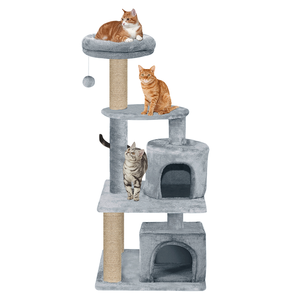 Furrlovers Activity Kitten Tree with Fur Fabric Condo Top Perch and Jute Rope Posts image 8