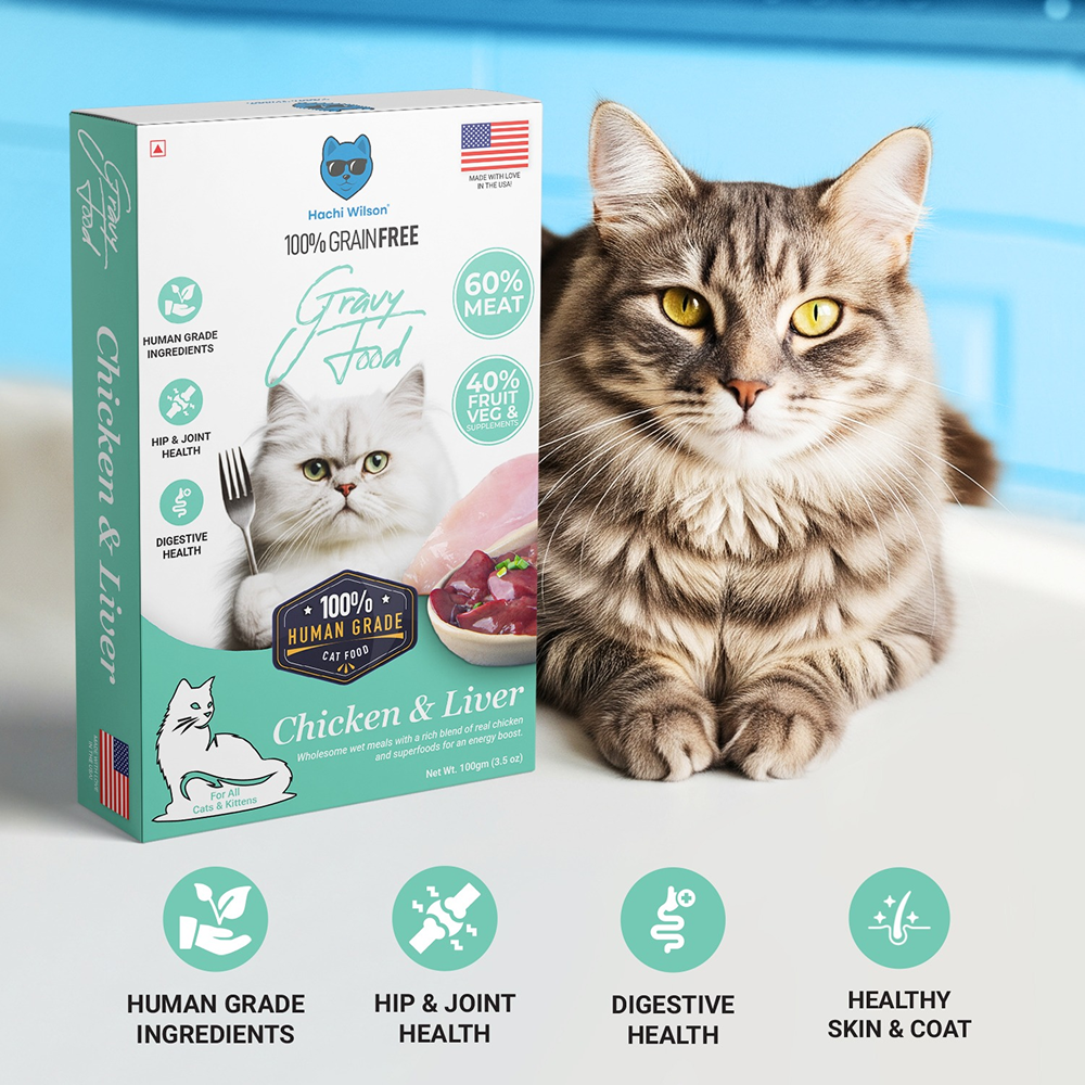 Hachi Wilson Premium Chicken and Liver Gravy Cat Wet Food image 2